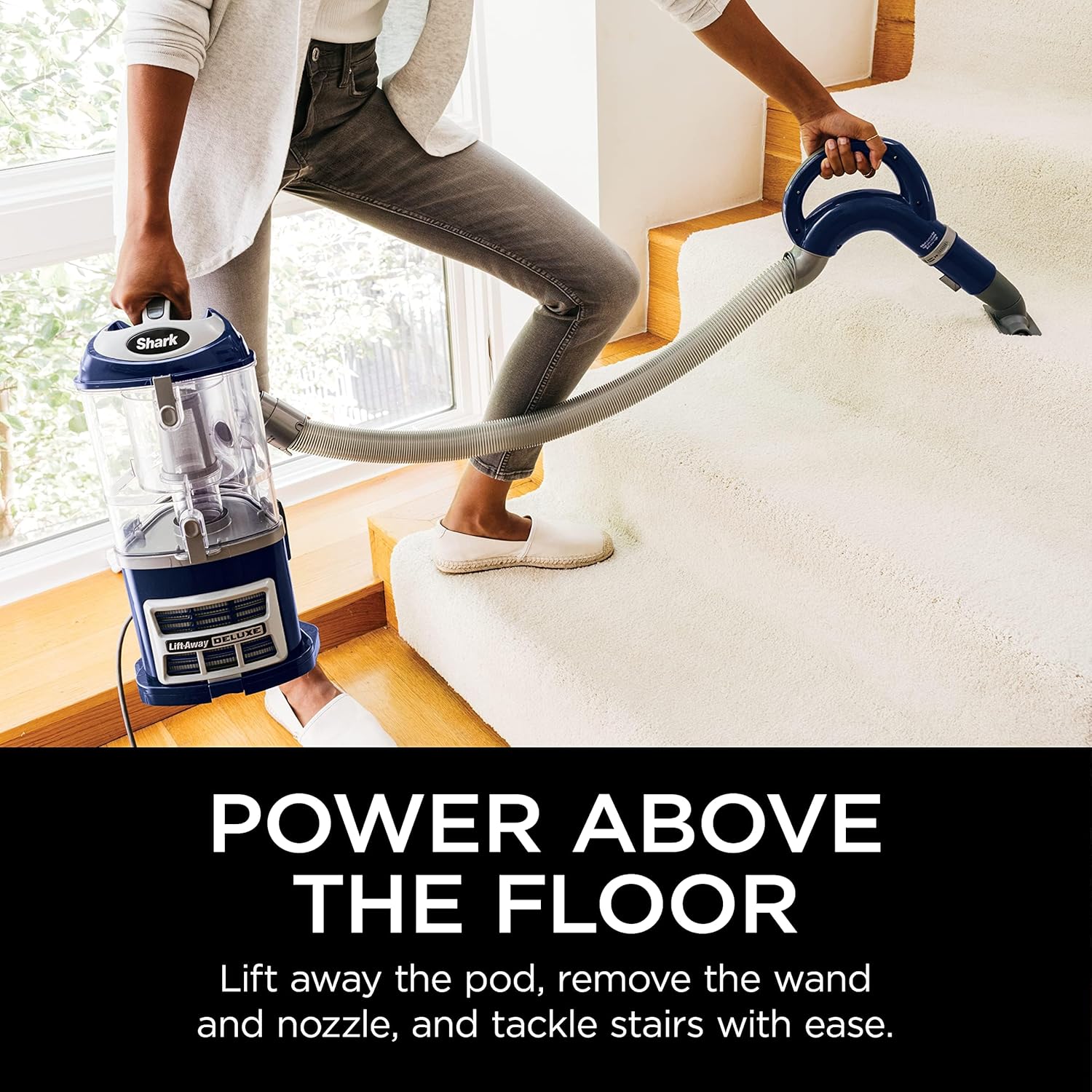 Upright Vacuum Navigator Lift-Away Deluxe Capacity HEPA Filter Swivel Steering Upholstery Tool wourant