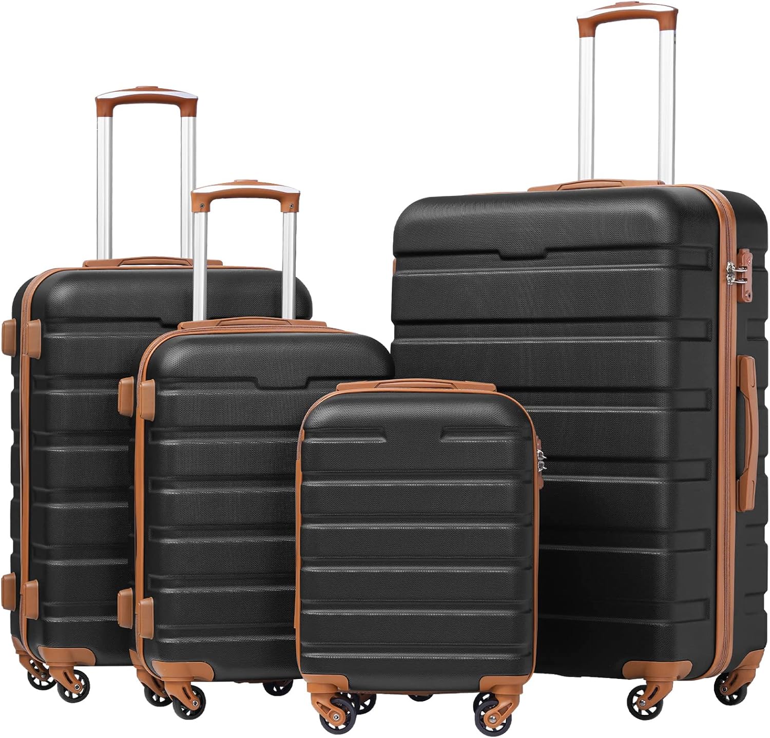 Coolife Luggage 3 Piece Set Suitcase Spinner Hardshell Lightweight TSA Lock wourant