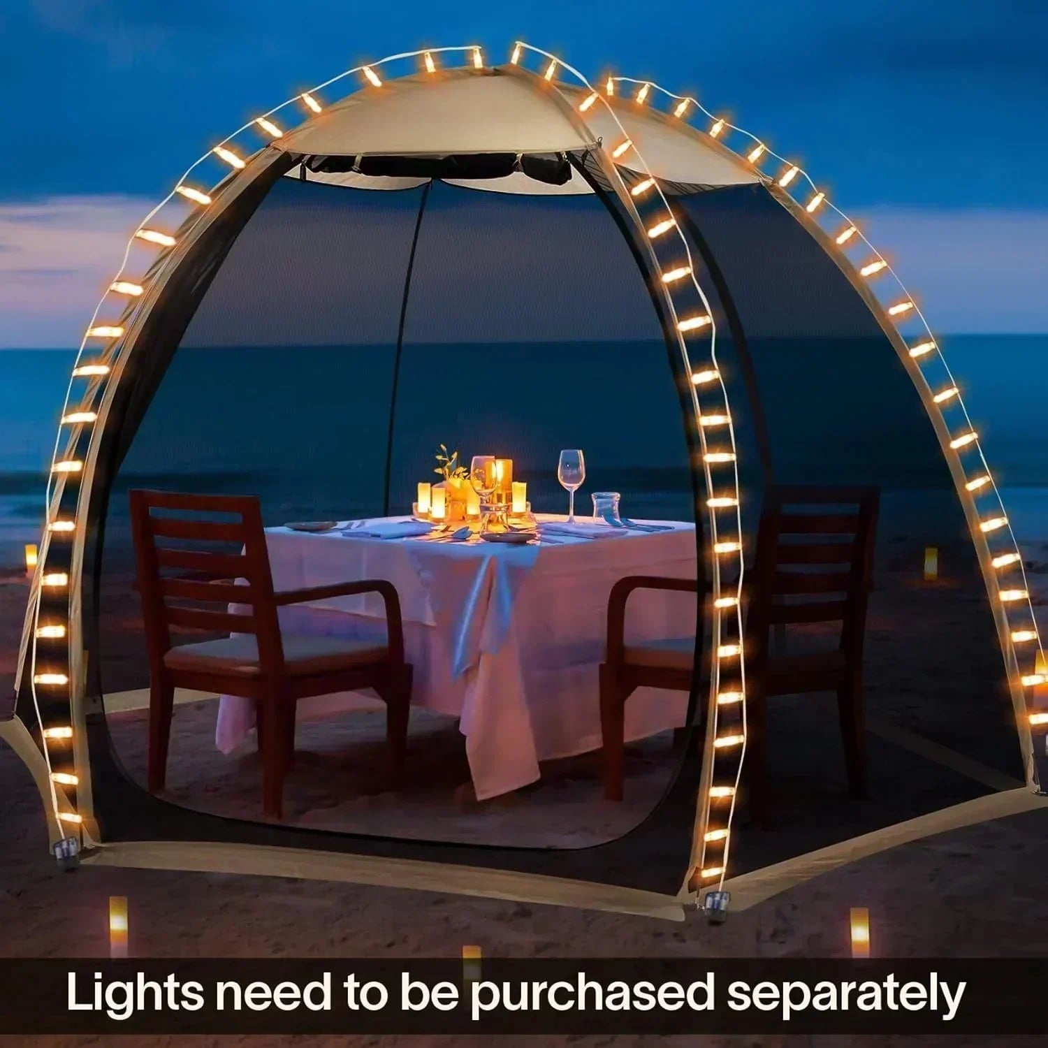 Screen gazebo sleeps 6-10-15 people Igloo-style canopy tent mosquito net on the sides Perfect wourant