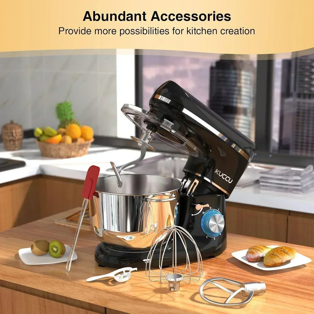 Stand Mixer 6.5 Qt 660W 6-Speed Tilt-Head Food Dough Mixer Kitchen Electric Mixer Stainless Steel wourant