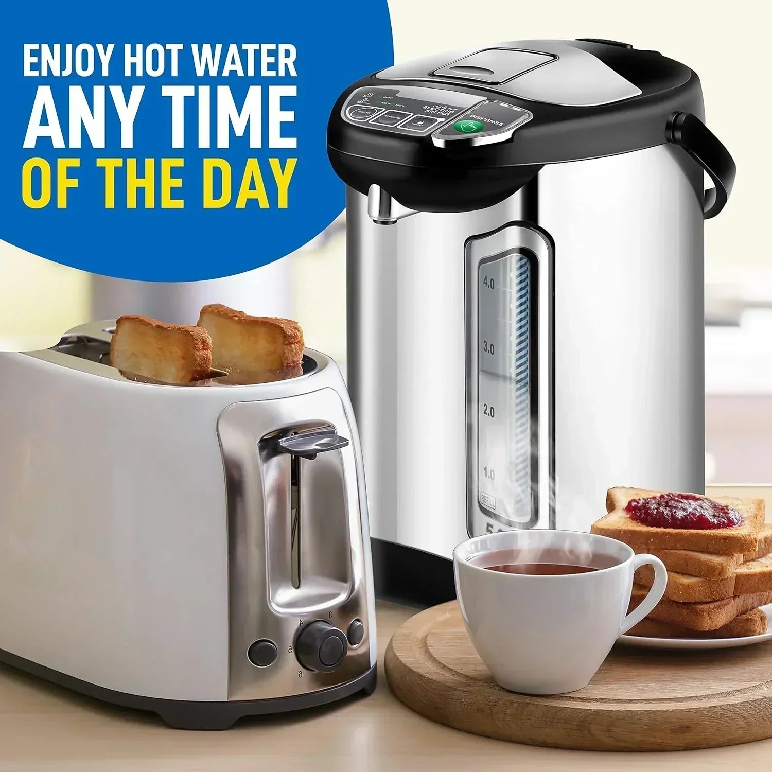 NutriChef Water Heater and Hot Water Dispenser 8L Electric Beverage Dispenser wourant