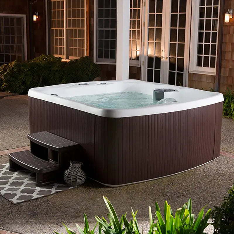 Lifesmart Spas 5 Person 23 Jet Rectangular Plug And Play Hot Tub with Ozonator in Espresso wourant