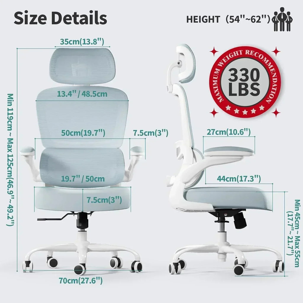 TRALT Office Chair Ergonomic Desk Chair 330 lbs Home Gaming Chair with Wheels wourant