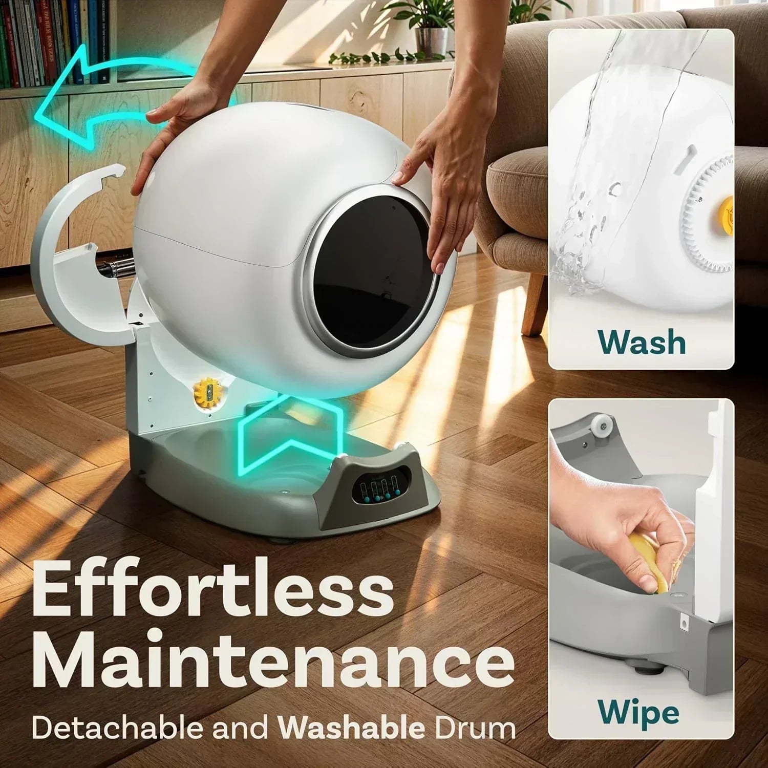 Self Cleaning Litter Box with Auto Safety Sensors Automatic Cat Litter Box Self-Cleaning wourant