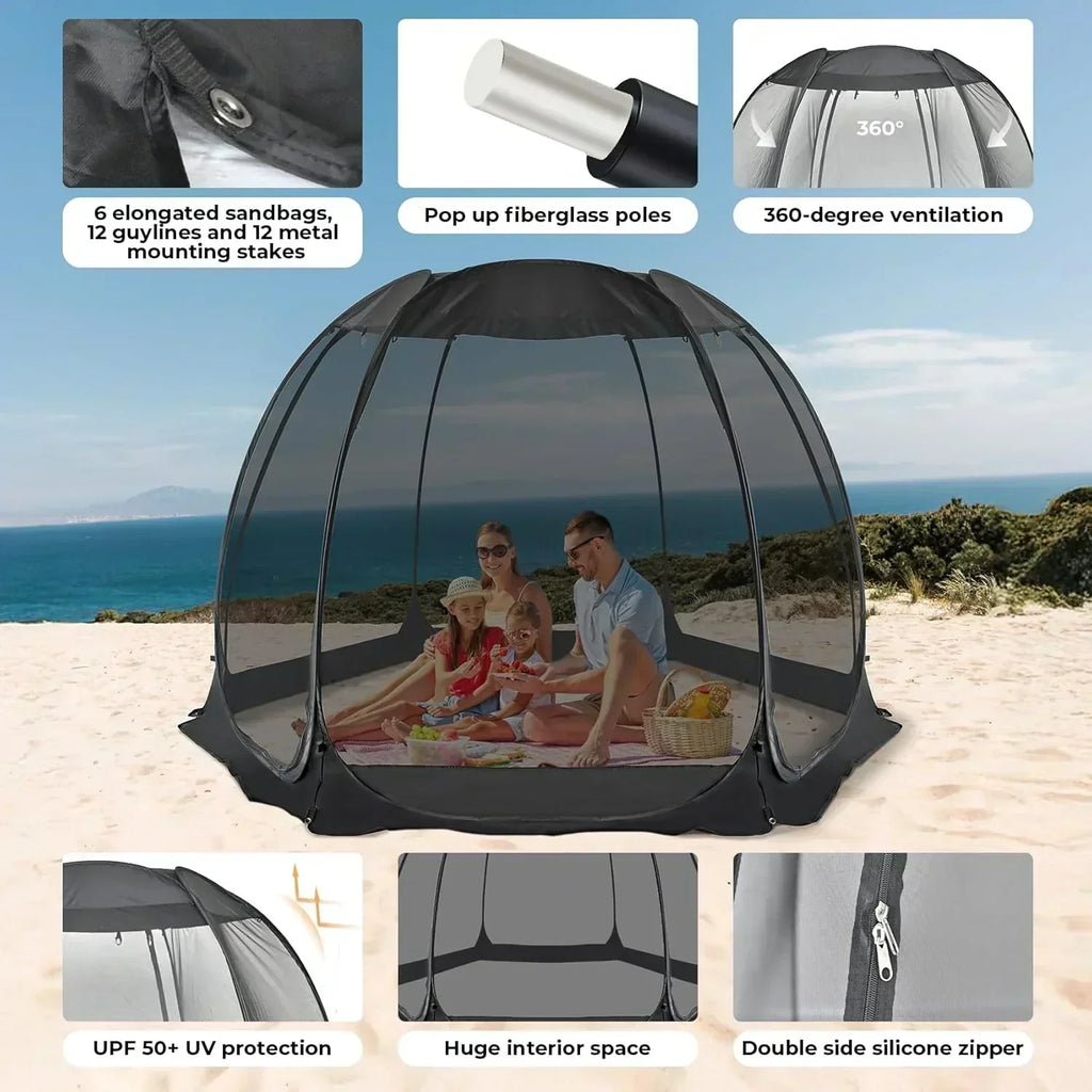 Alvantor Screen House Gazebo Pop Up Igloo Screened Canopy Tent with Mosquito Netting Sides wourant