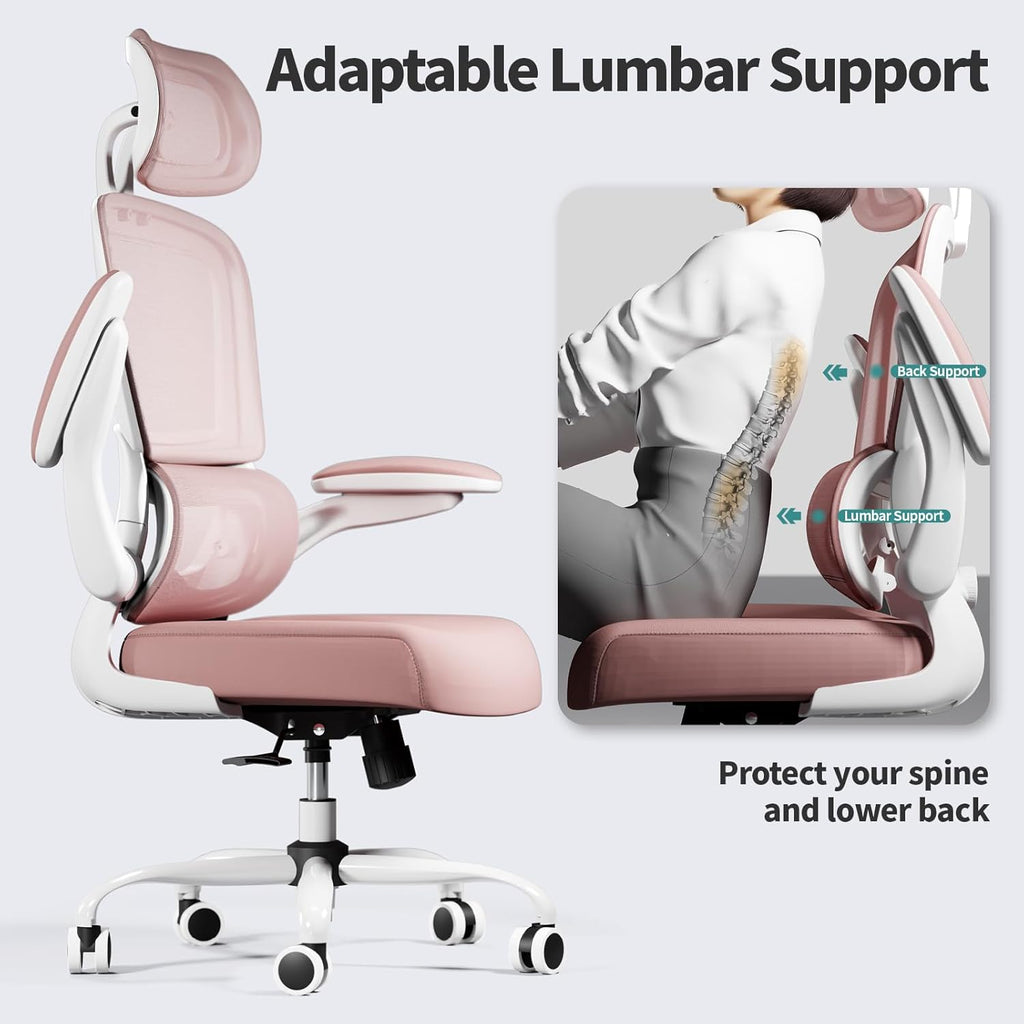 Office Chair Ergonomic Desk Chair, 330 lbs Home Mesh Desk Chair with Wheels, Comfortable Gaming Chair, High Back Office Chair wourant
