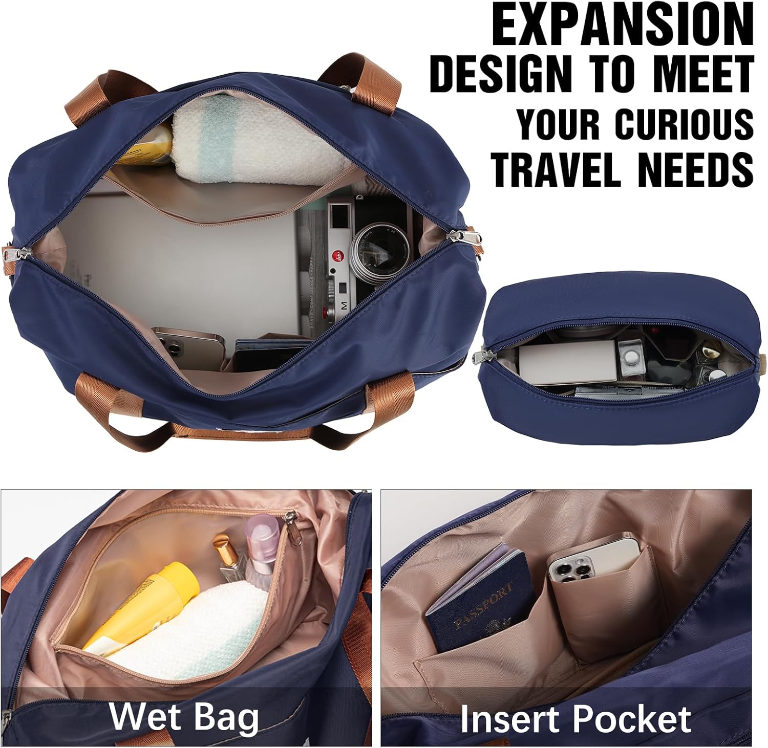 LONG VACATION 6 Piece Luggage Set Carry on Suitcase with ABS+PC hardshell, Spinner Wheels & YKK Zipper TSA Lock wourant
