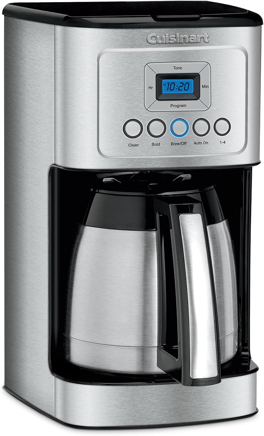 Cuisinart 12-Cup Coffee Maker, Programmable PerfecTemp Thermal Carafe Coffee Machine with 1-4 Cup Setting, Brew Strength Control and Brew Pause, Stainless Steel, DCC-3400NAS, Silver wourant