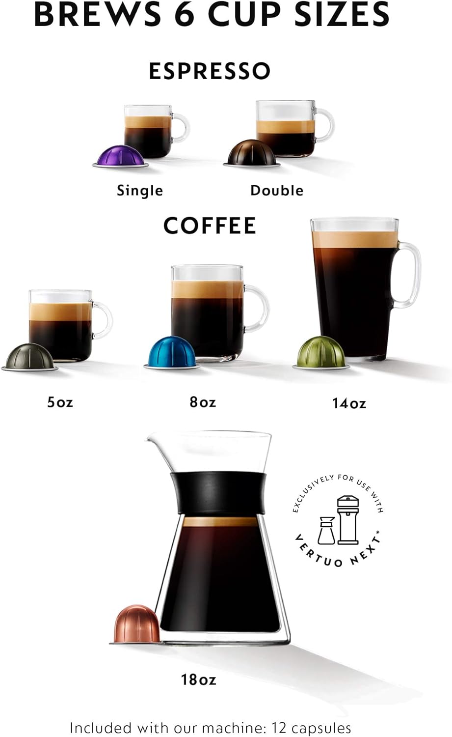 Nespresso Vertuo Next Coffee and Espresso Maker by De'Longhi, White wourant