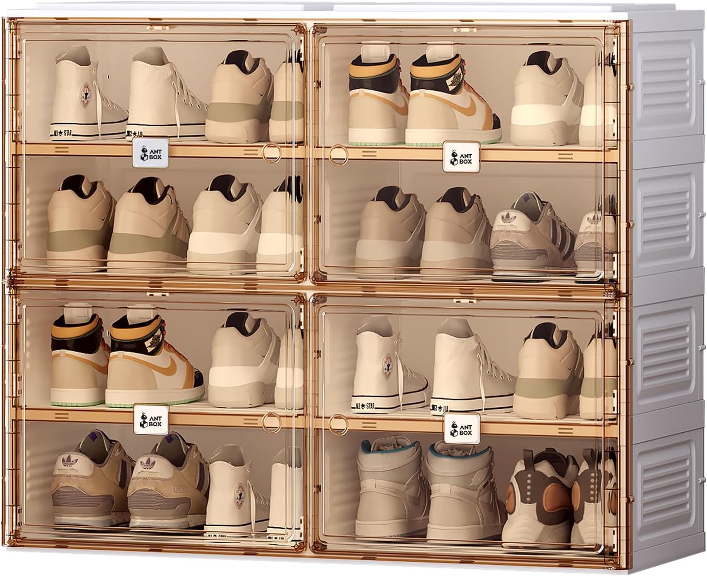 ANTBOX Portable Shoe Rack Organizer for Closet Entryway, Stackable Sneaker Storage wourant