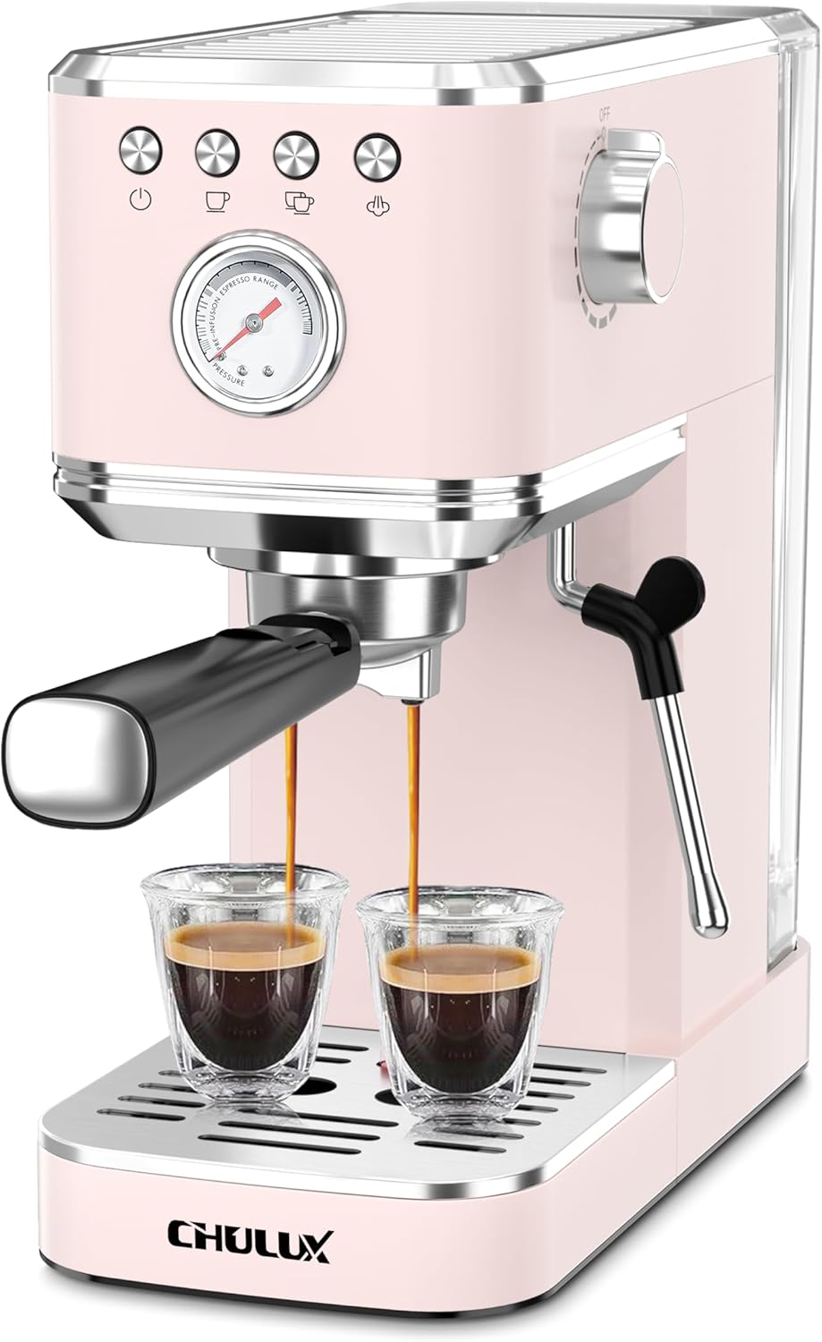 CHULUX Slim Espresso Machine with Milk Frother, 20 Bar Professional Italian Pump Espresso Coffee Machine wourant