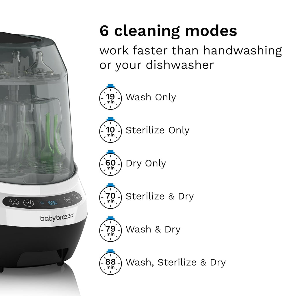Bottle Washer Pro - Baby Bottle Washer, Sterilizer + Dryer - All in One Machine Cleans Bottles, Pump Parts, & Sippy Cups wourant