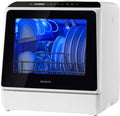 NOVETE Portable Countertop Dishwashers, Compact Dishwashers with 5 L Built-in Water Tank & Inlet Hose, 5 Washing Programs, Baby Care, Air-Dry Function and LED Light for Small Apartments wourant