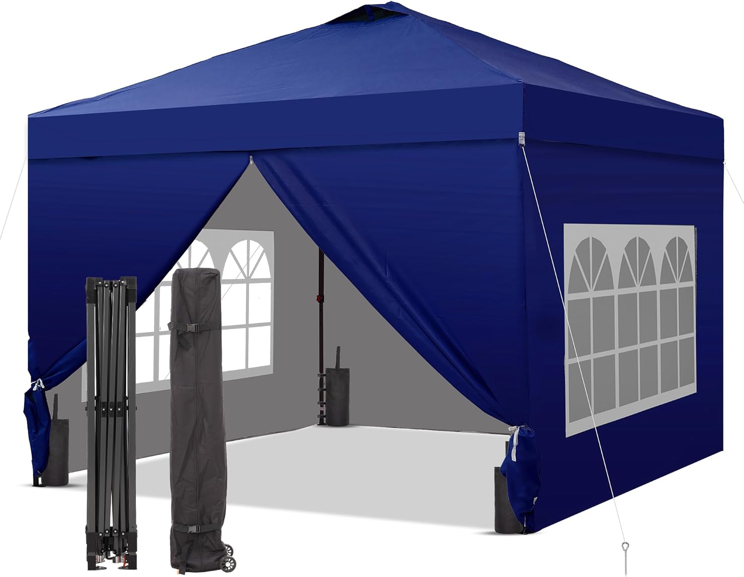 GDY 12x12 Pop Up Canopy Tent with 4 Sidewalls, Easy Set up with One Push Lift Gazebo wourant