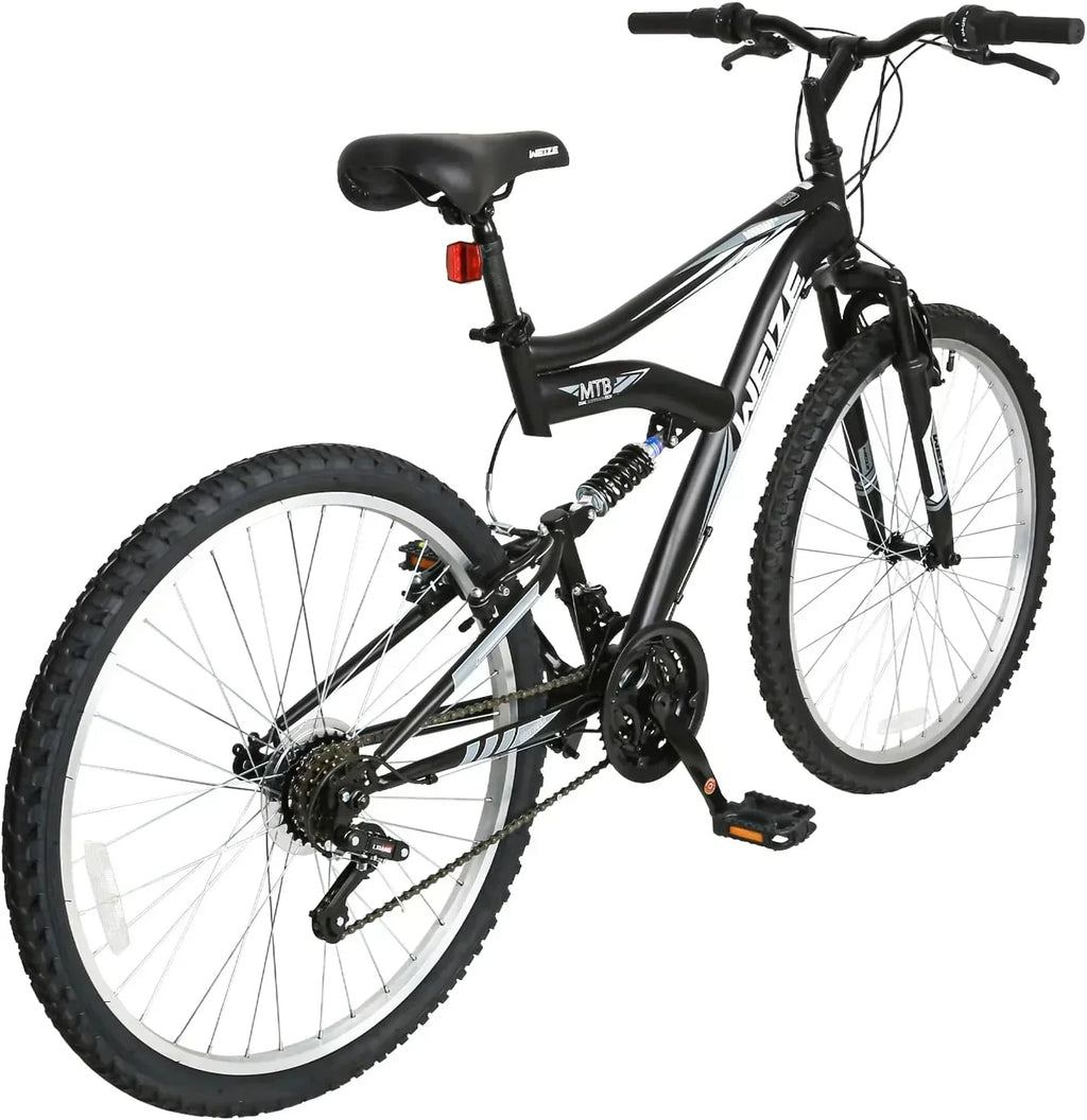 WEIZE Mountain Bike 26 27.5 inch Outdoor Hybrid Bikes 18-Speed High-Carbon Steel Full Suspension wourant