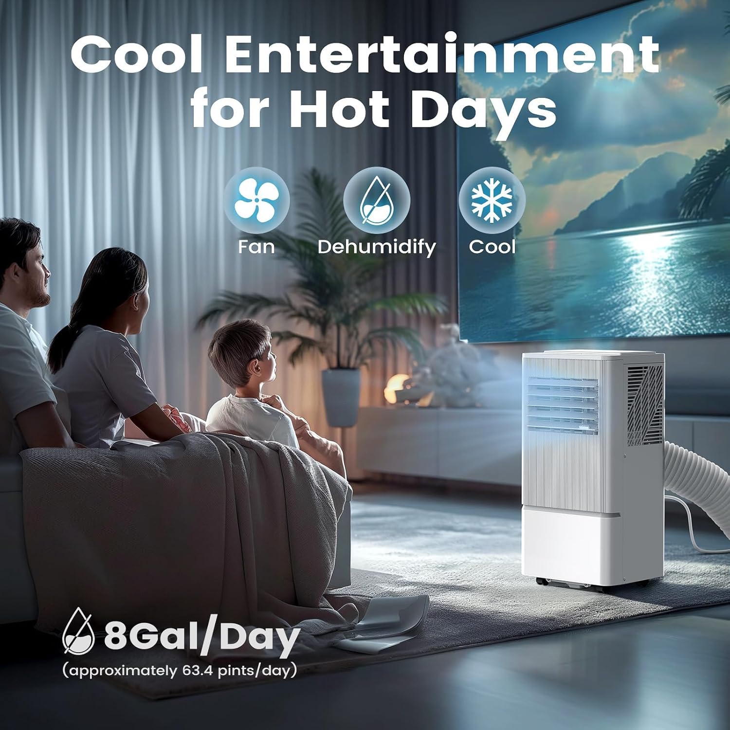 Air Choice Portable Air Conditioner, 10000 BTU Air Conditioner Portable for Room Up to 450 Sq.Ft, Remote Control, 24H Timer, Dehumidifier & Fan Modes, 3-in-1 AC Unit with Window Kit for Home Office wourant