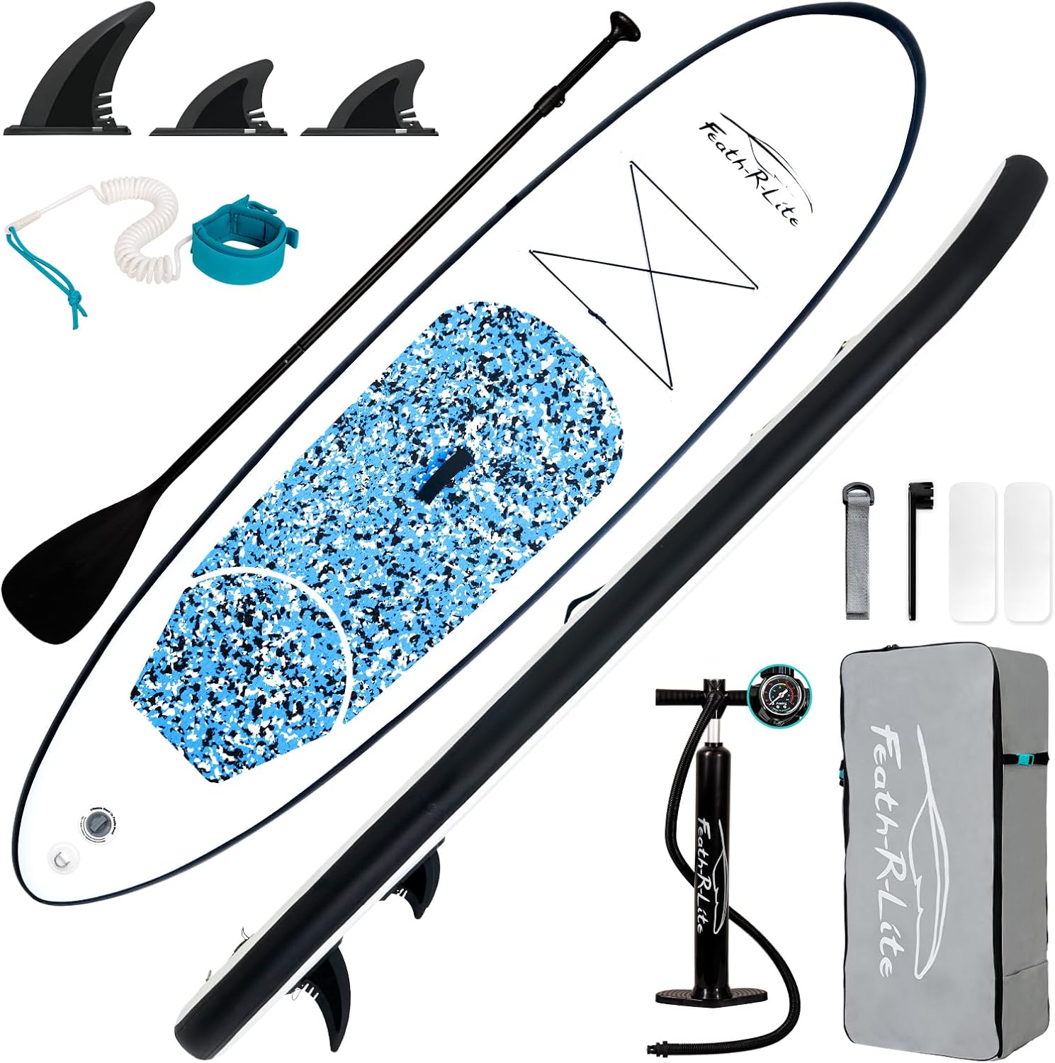 FEATH-R-LITE Inflatable Ultra-Light Stand Up Paddle Board for All Skill Levels