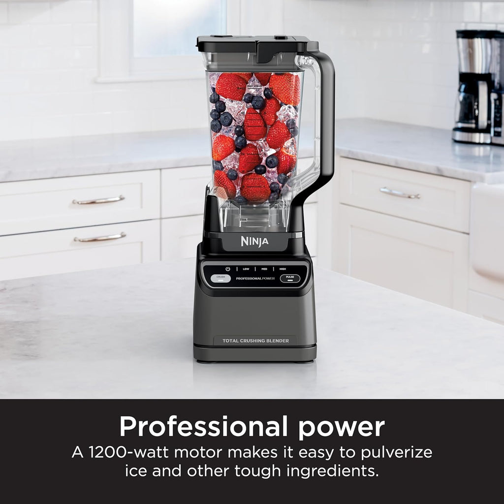 Ninja BL660 Professional Compact Smoothie and Food Processor Blender, 1100W, 3 Functions - Perfect for Frozen Drinks, Smoothies, Sauces, and More wourant