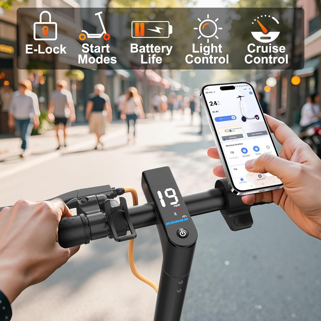 Electric Scooter, 350W/500W Motor, Top Speed 19/22 mph, Max 16/23/28Miles Ranges, Foldable E Scooter for Adults wourant