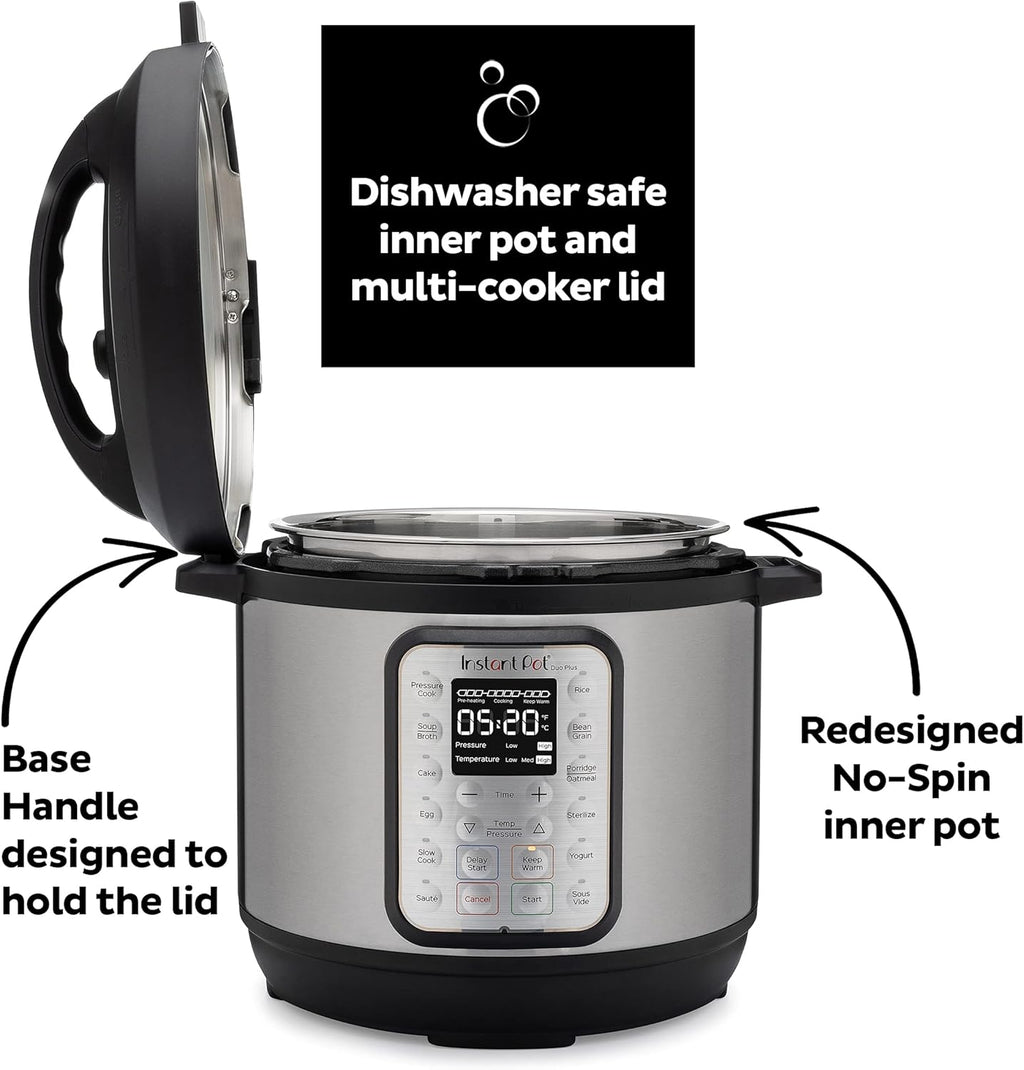 9-in-1 Multicooker, Pressure Cooker, Slow Cook, Rice Maker, Steamer, Sauté, Yogurt, Warmer & Sterilizer, Includes App With Over 800 Recipes, Stainless Steel, 6 Quarts wourant
