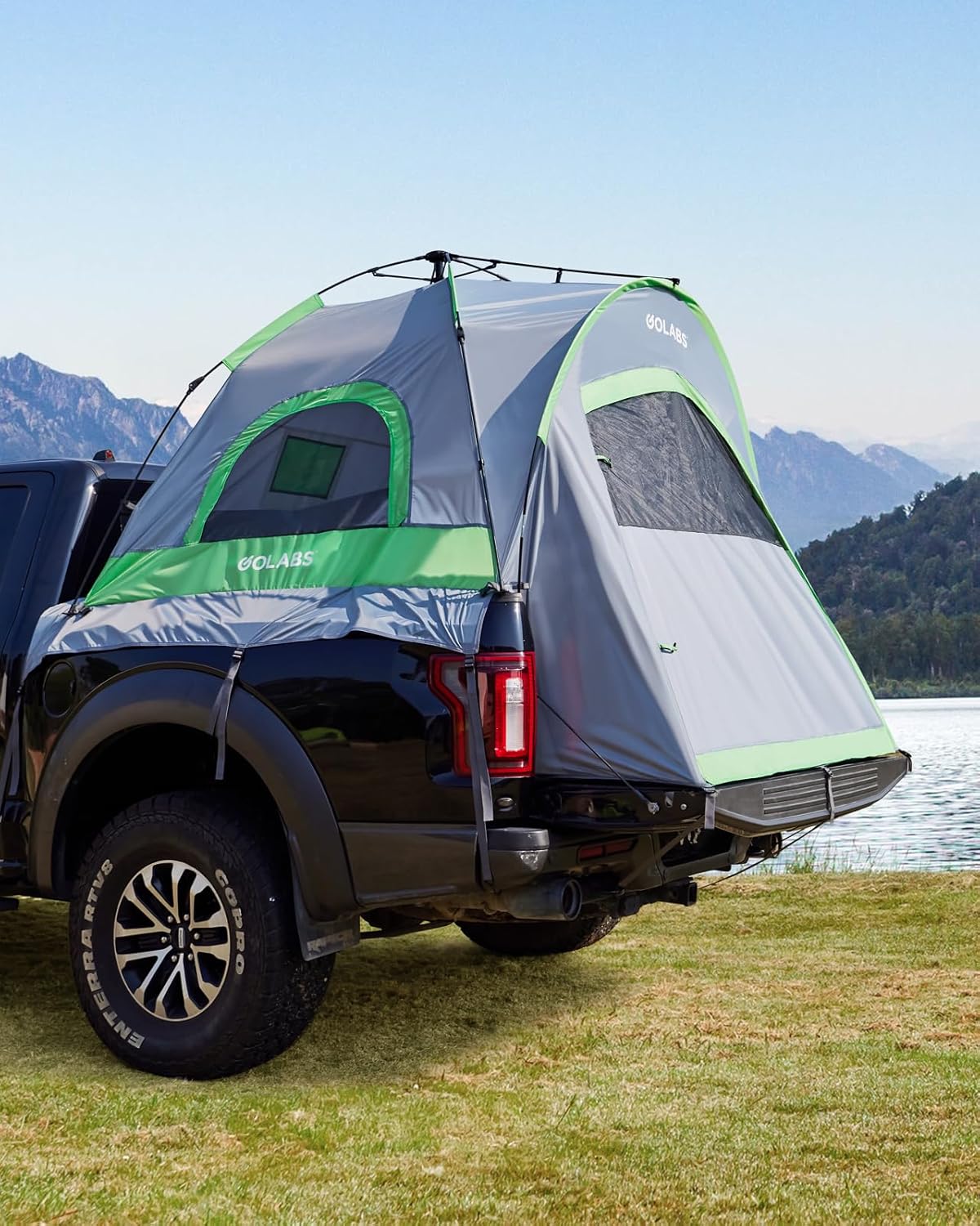 Golabs Truck Bed Tent for 5.5-6.5 Ft Bed, 5-Minute Easy Setup by Pre-Assembled Design, Waterproof PU2000mm, 2-Person Portable with Extra Rainfly Cover for Camping & Outdoor, Includes Storage Bag wourant