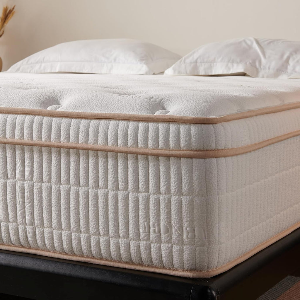 14 Inch Queen Hybrid Mattress, Cooling Gel Memory Foam & Zoned Pocket Coils, Pressure Relief, Motion Isolation, Breathable Bed in a Box, CertiPUR-US Certified wourant