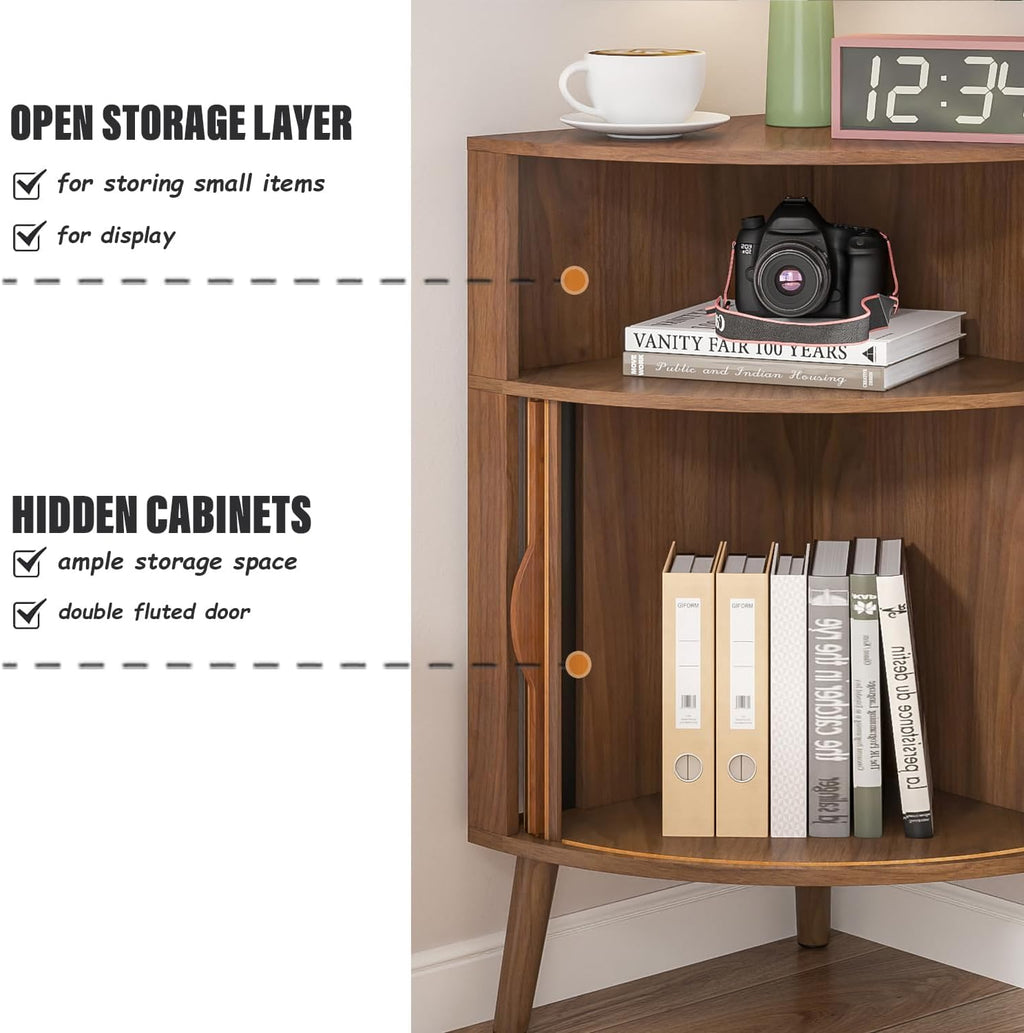 Corner Cabinet, 66.73'' Tall Modern Corner Bathroom Storage Cabinet wourant