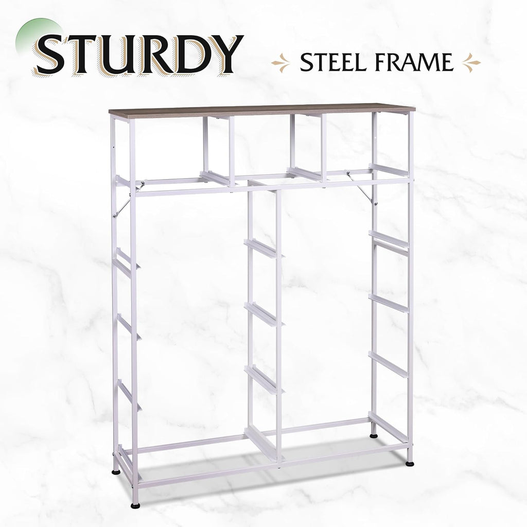 Storage Organizer Unit with 11 Fabric Bins, Storage Drawers Organizer with Steel Frame, Tall Storage Tower Organizaton wourant