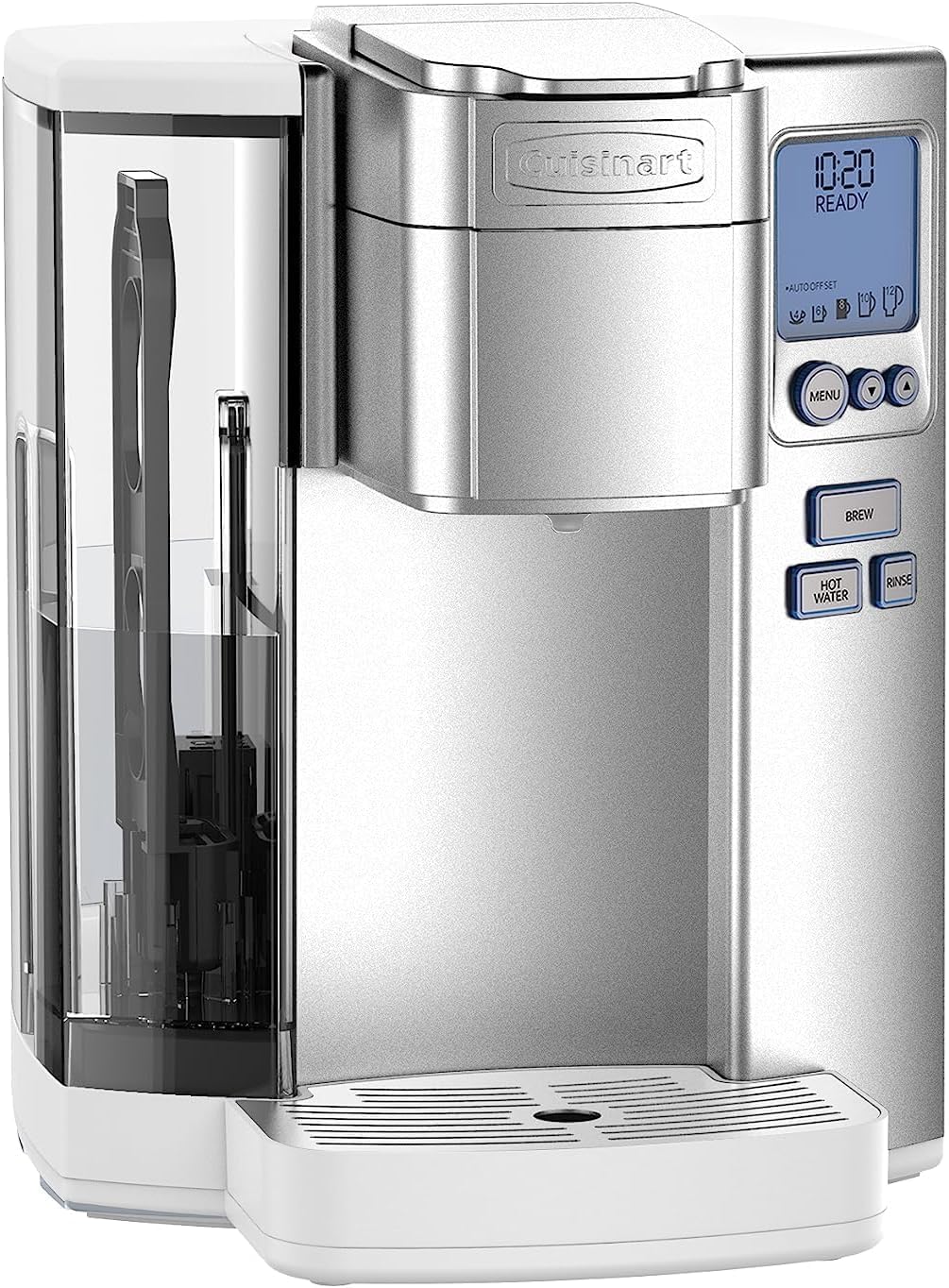 Cuisinart Coffee Maker, Single Serve 72-Ounce Reservoir Pod Coffee Machine, Programmable Brewing & Hot Water Dispenser, 3 Cup-Size Settings, Stainless Steel, SS-10P1, Silver woonhhop