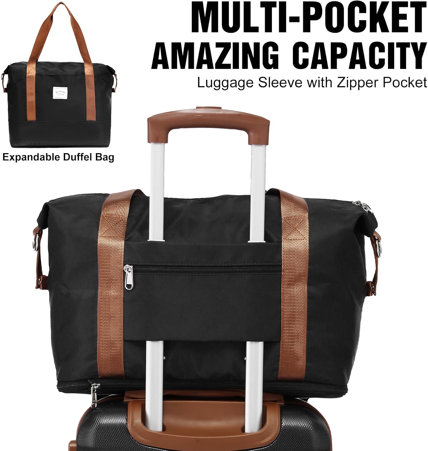 LONG VACATION 6 Piece Luggage Set Carry on Suitcase with ABS+PC hardshell, Spinner Wheels & YKK Zipper TSA Lock wourant
