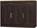 Shintenchi Modern Farmhouse Sideboard Buffet Cabinet with Storage with 3 Doors wourant