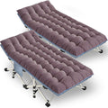 2 Pack Camping Cot with Mattress Comfortable Sleeping Cot Camping Cots for Adults 2 Person Folding Cot Heavy Duty Cots for Sleeping with Carry Bag Outdoor Indoor Home Vacation wourant