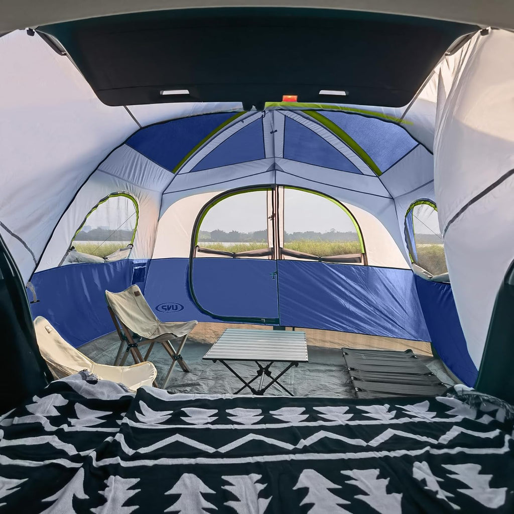 SUV Tent for Camping, 6-Person SUV Tailgate Tent - Easy Set Up with Rainfly, 10'x9'x78in(H) wourant