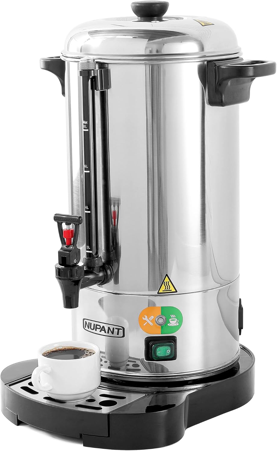 Commercial Coffee Urn 100 Cup 15L 304 Stainless Steel Large Coffee Maker wourant