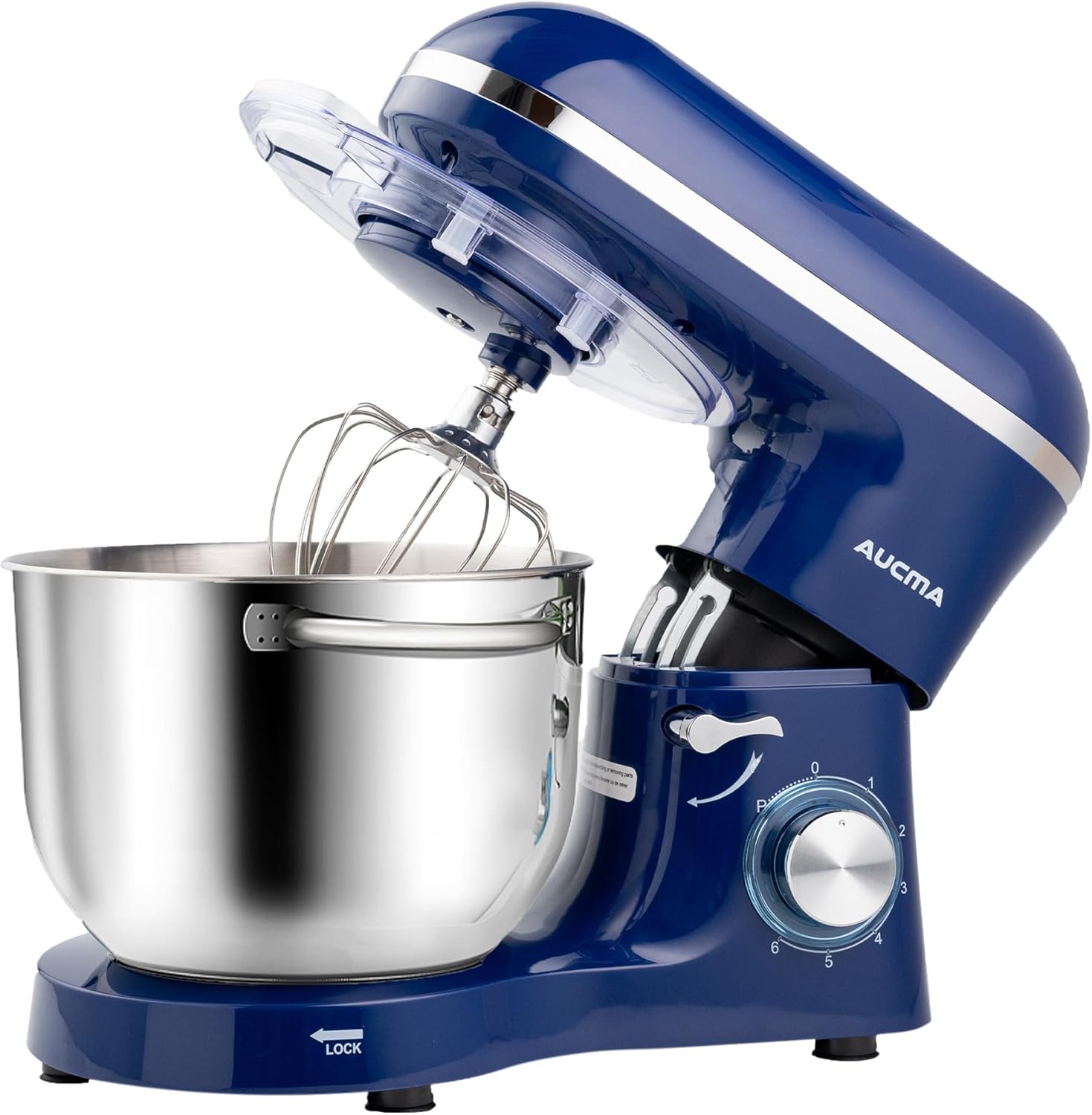 Aucma Stand Mixer,6.5-QT 660W 6-Speed Tilt-Head Food Mixer, Kitchen Electric Mixer with Dough Hook wourant