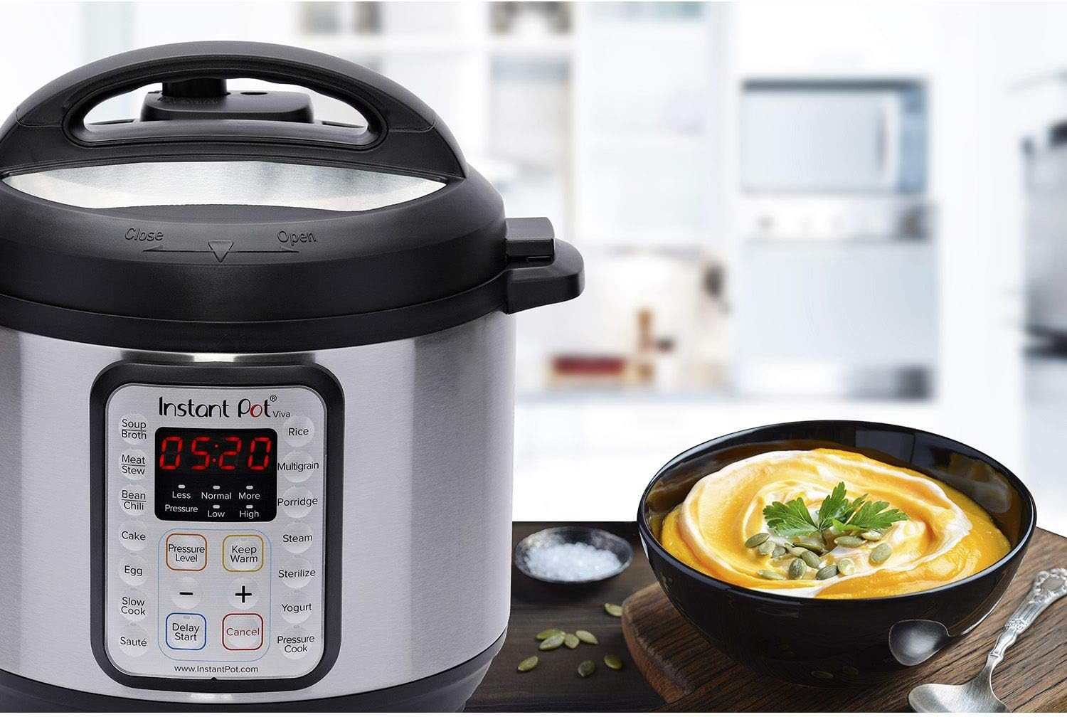 9-in-1 Multicooker, Pressure Cooker, Slow Cook, Rice Maker, Steamer, Sauté, Yogurt, Warmer & Sterilizer, Includes App With Over 800 Recipes, Stainless Steel, 6 Quarts wourant