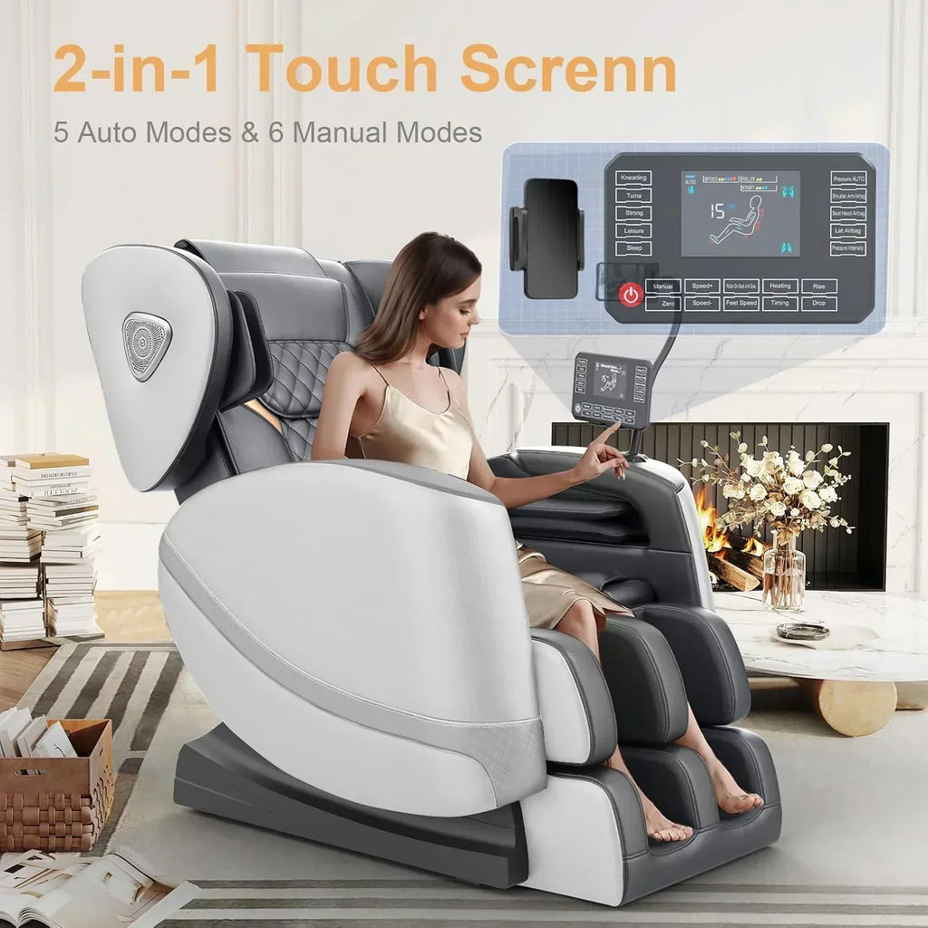 2025 Massage Chair Full Body Zero Gravity Massage Chair with 10 Fix Rollers Heating wourant