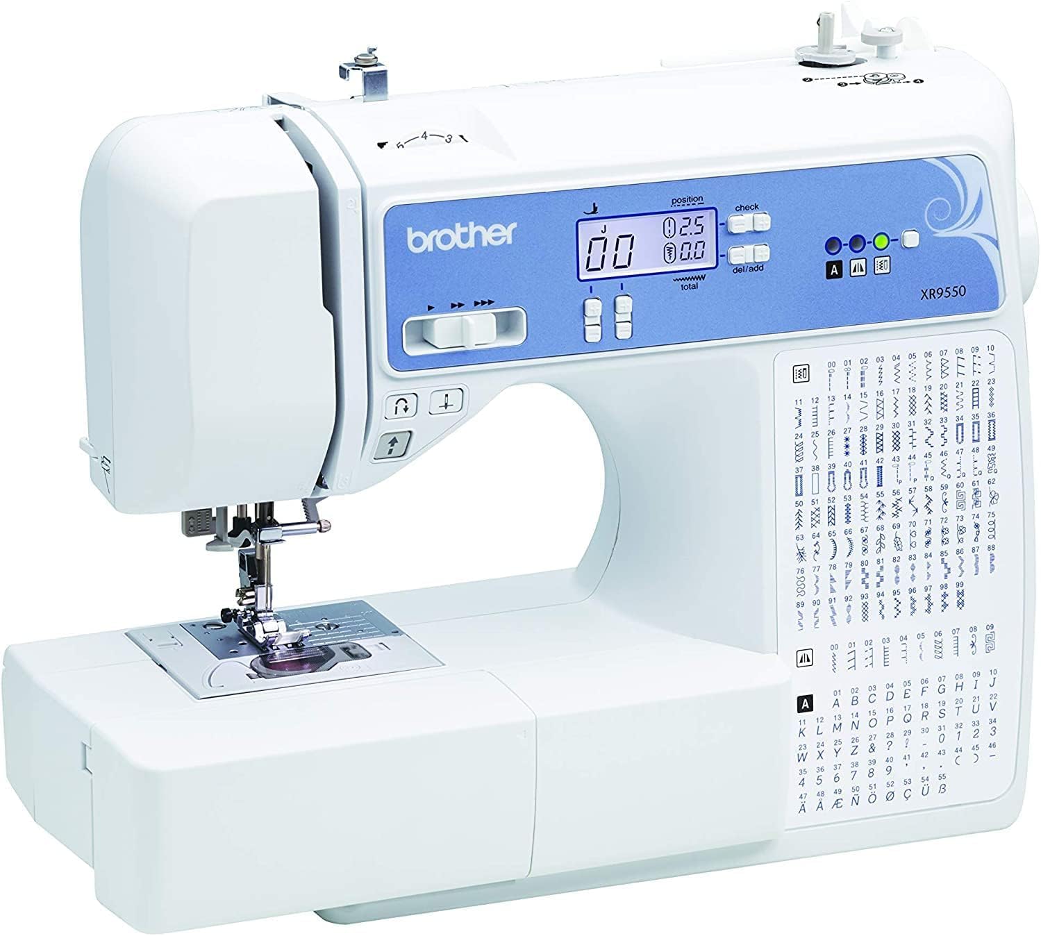 Brother Sewing and Quilting Machine, Computerized, 165 Built-in Stitches, LCD Display, Wide Table, 8 Included Presser Feet, White, 20x12x17 wourant