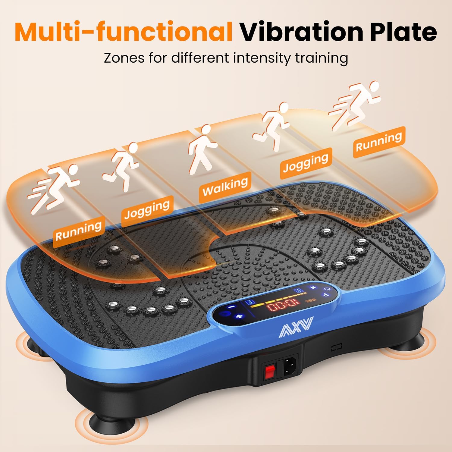 AXV Vibration Plate Fitness Platform Trainer Suitable for men and women to lose weight and burn fat at the gym wourant