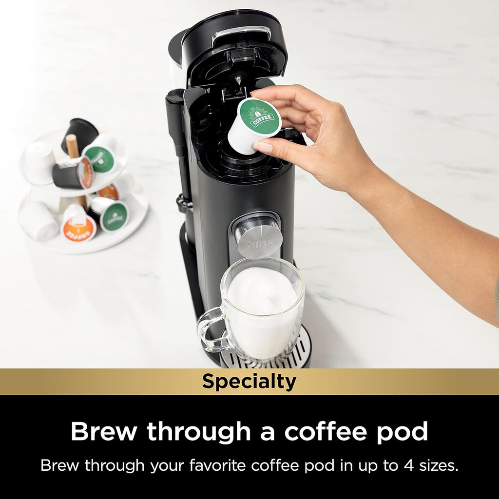Ninja Pod & Grounds Single-Serve Coffee Maker 56-oz. Reservoir Stone PB051ST wourant