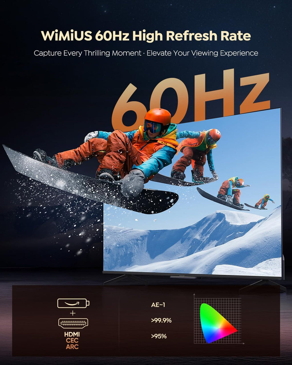[Built-in Official Apps/4K Support] Smart Outdoor Projector with WiFi and Bluetooth wourant