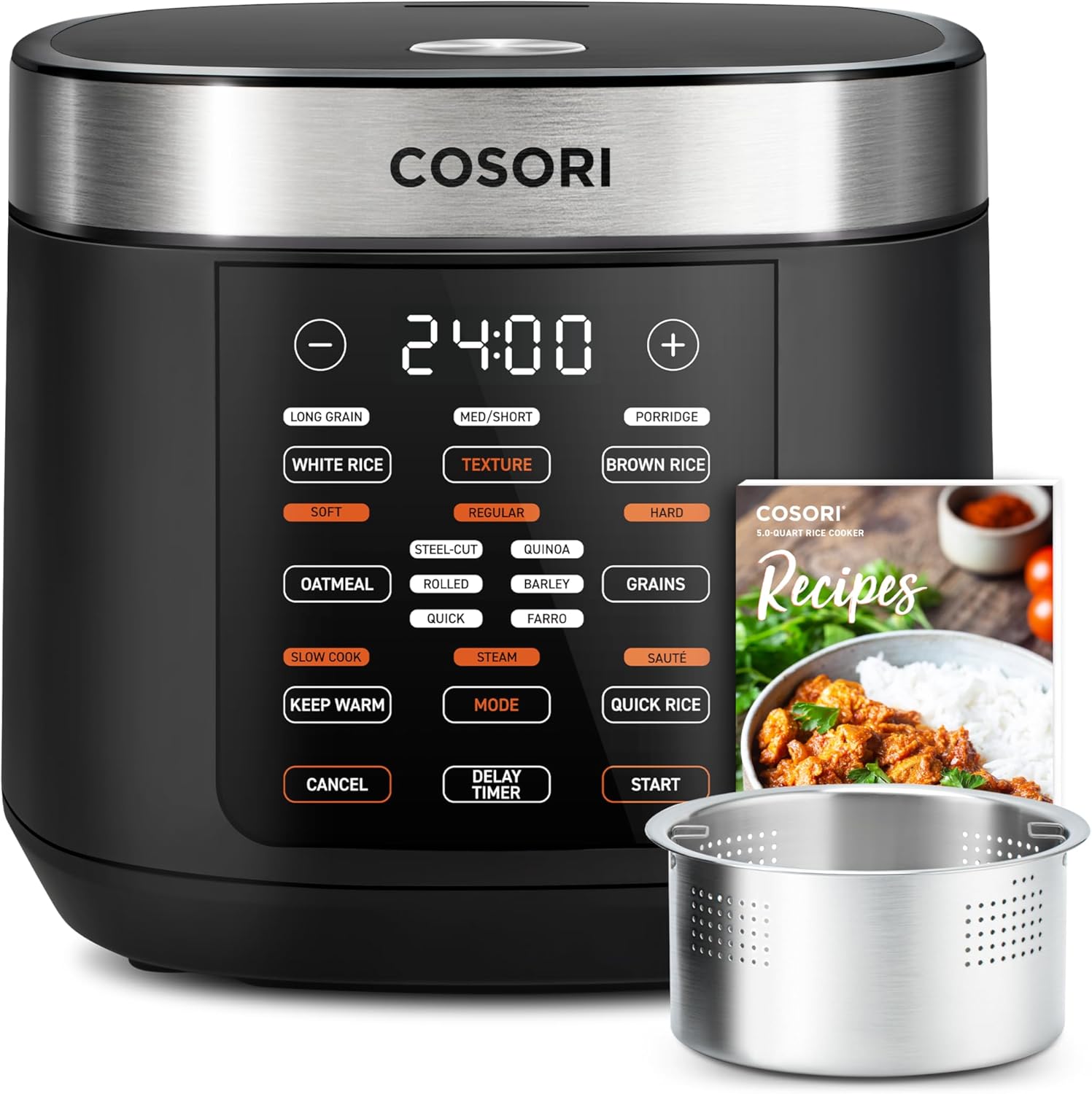 COSORI 6-Quart Stainless Steel Pressure Cooker Multi-Function Cooker with Ceramic Inner Pot for Rice, Slow Cooking, Sous Vide, and Stir-frying wourant