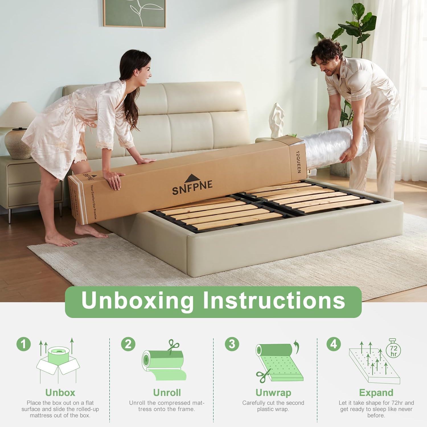 Queen Size Mattress 12 Inch, Medium Firm Memory Foam Hybrid Mattress with Individual Pocket Spring - Pressure Relief, Motion Isolation, Cool Sleep, 80" x 60" wourant