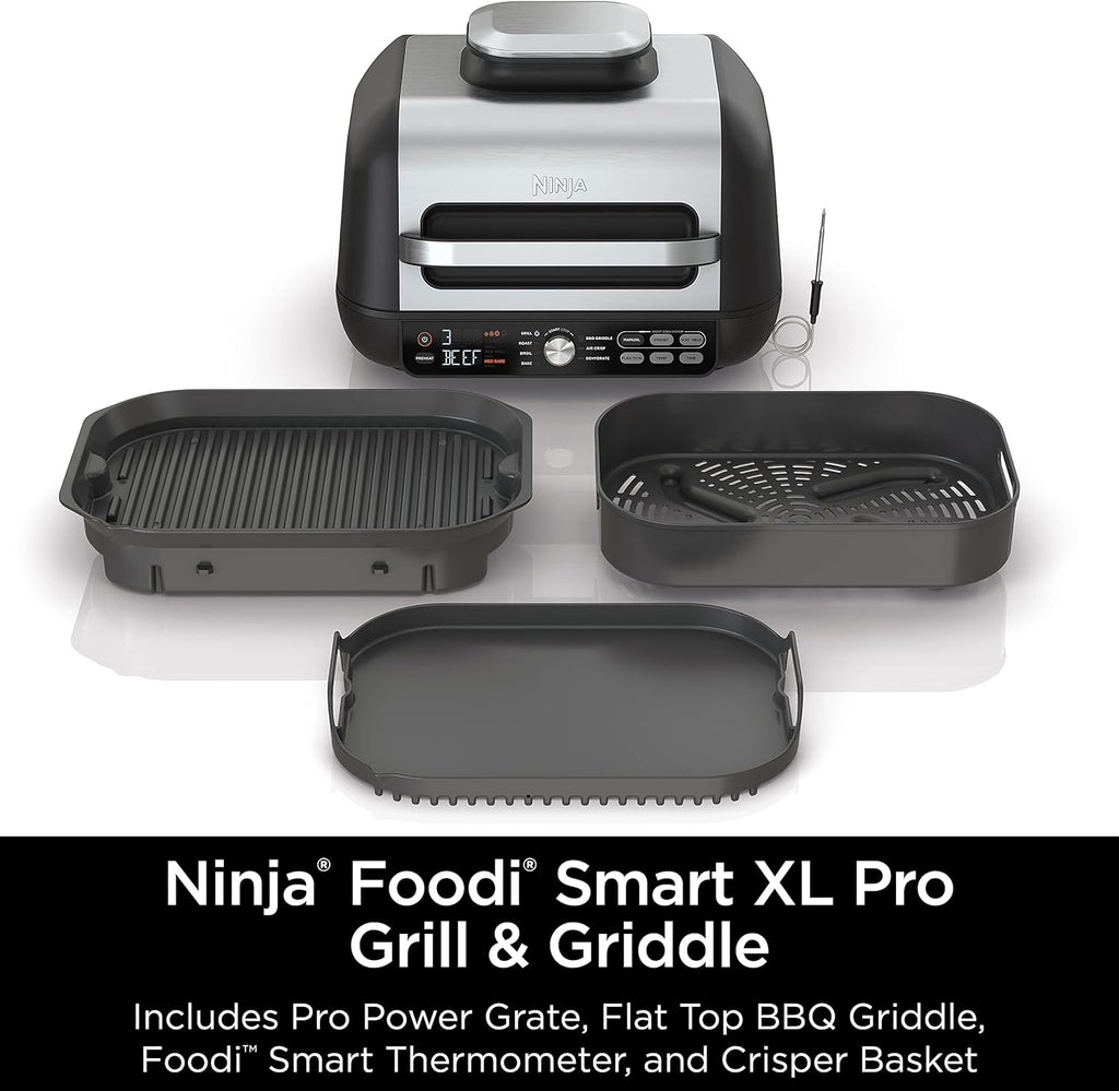 Ninja Foodi Smart XL 6-in-1 Indoor Grill with Air Fry, Bake, Roast, Broil, and Dehydrate, Smart Thermometer wourant
