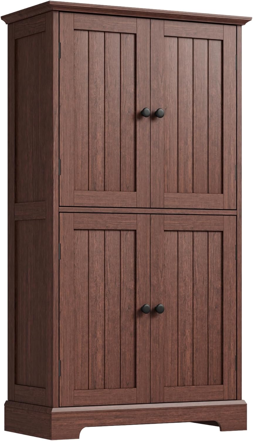 ChooChoo Bathroom Floor Cabinet, Modern Bathroom Storage Cabinet with 4 Door wourant