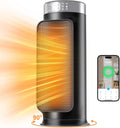 1500W Space Heaters for Indoor Use, Smart PTC Electric Heater with Wifi/App & Remote Control, 24H Timer, 90° Oscillation, Overheat and Tip-Over Protection, 5 Modes for Home Office Bedroom Bathroom wourant