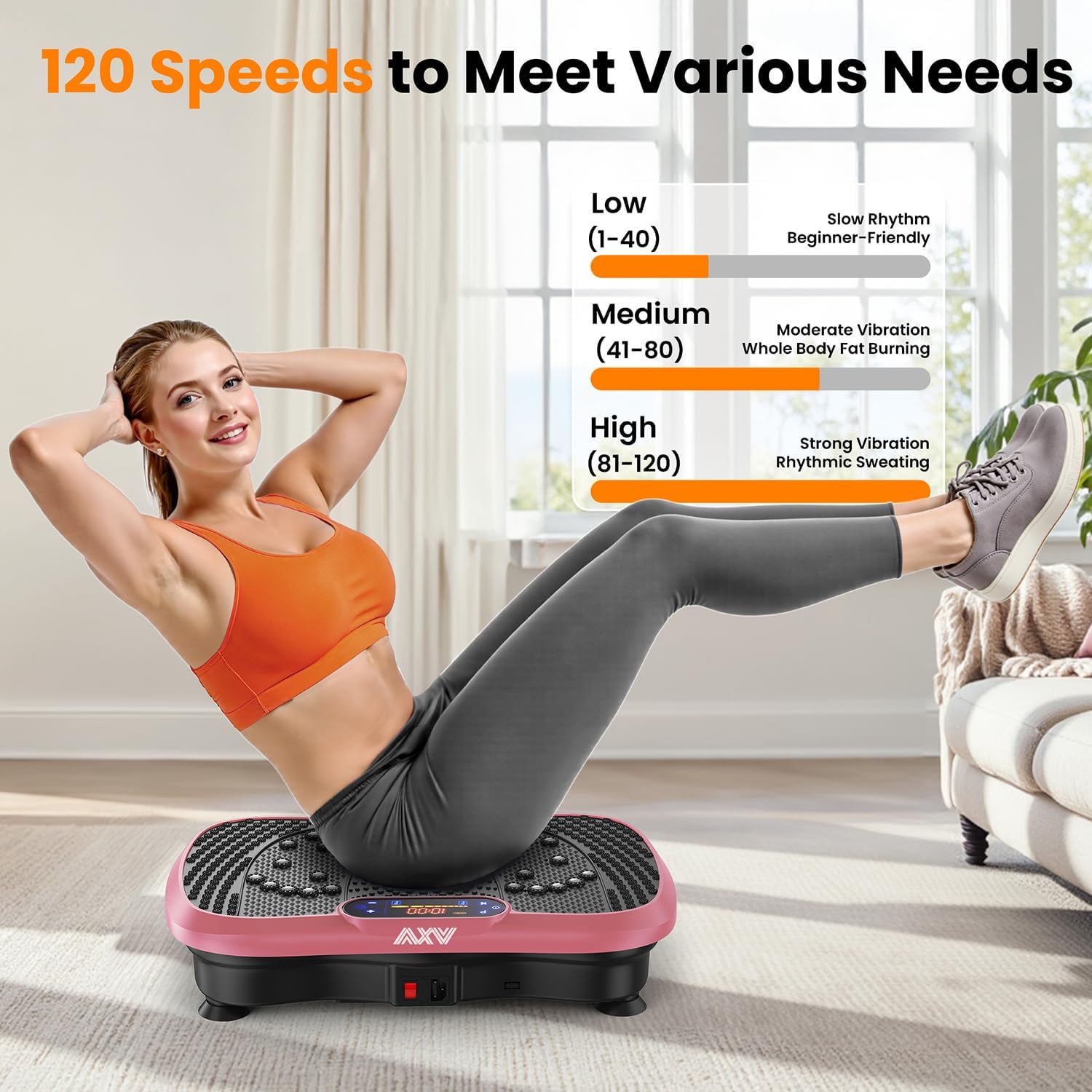 AXV Vibration Plate Fitness Platform Trainer Suitable for men and women to lose weight and burn fat at the gym wourant