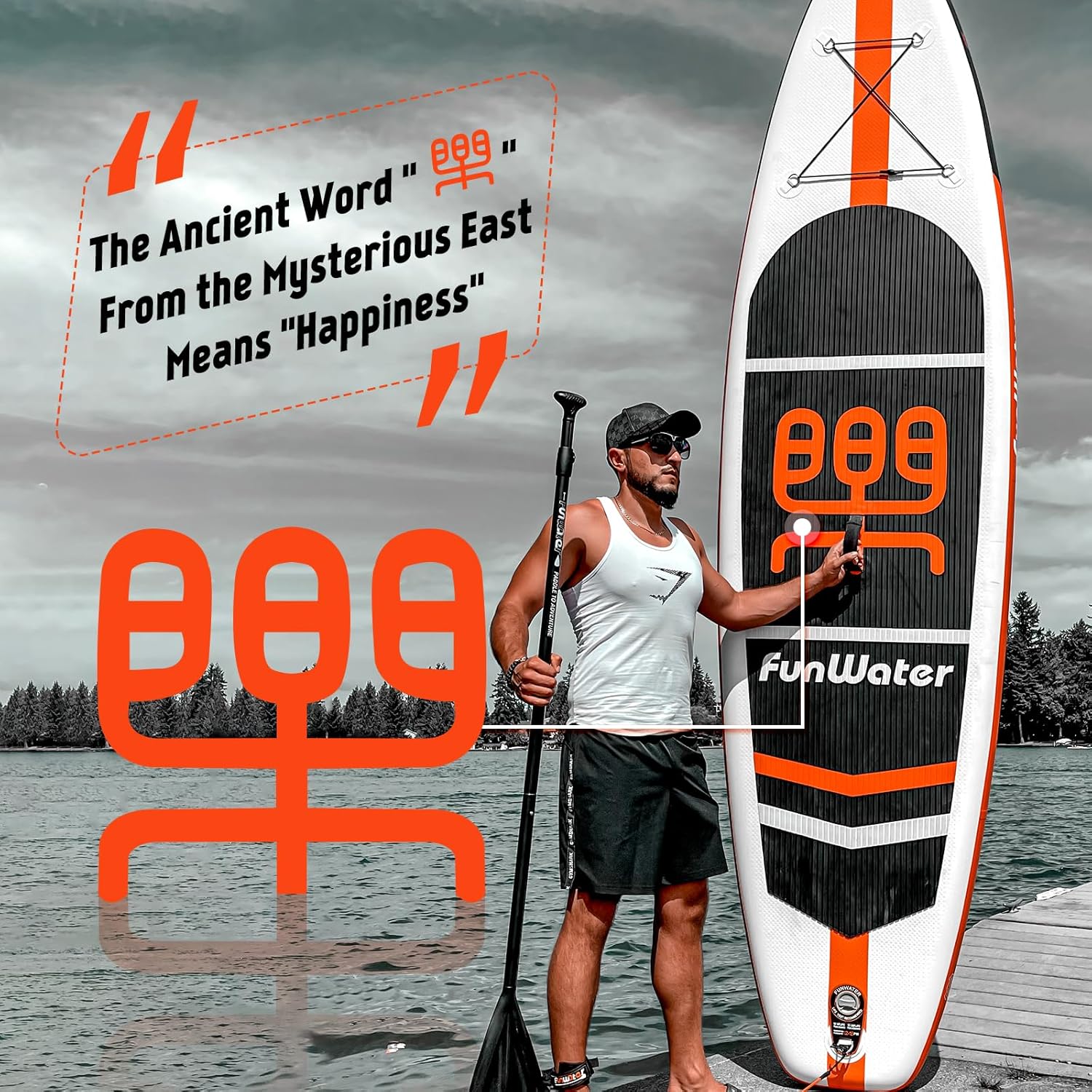 FunWater Inflatable Stand Up Paddle Board Premium SUP Paddle Accessories EVA Deck wourant