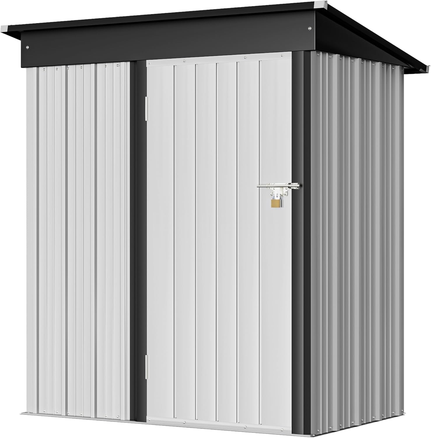 Greesum 6×4 FT Outdoor Storage Shed, Metal Patio Storage Shed with Lockable Door wourant