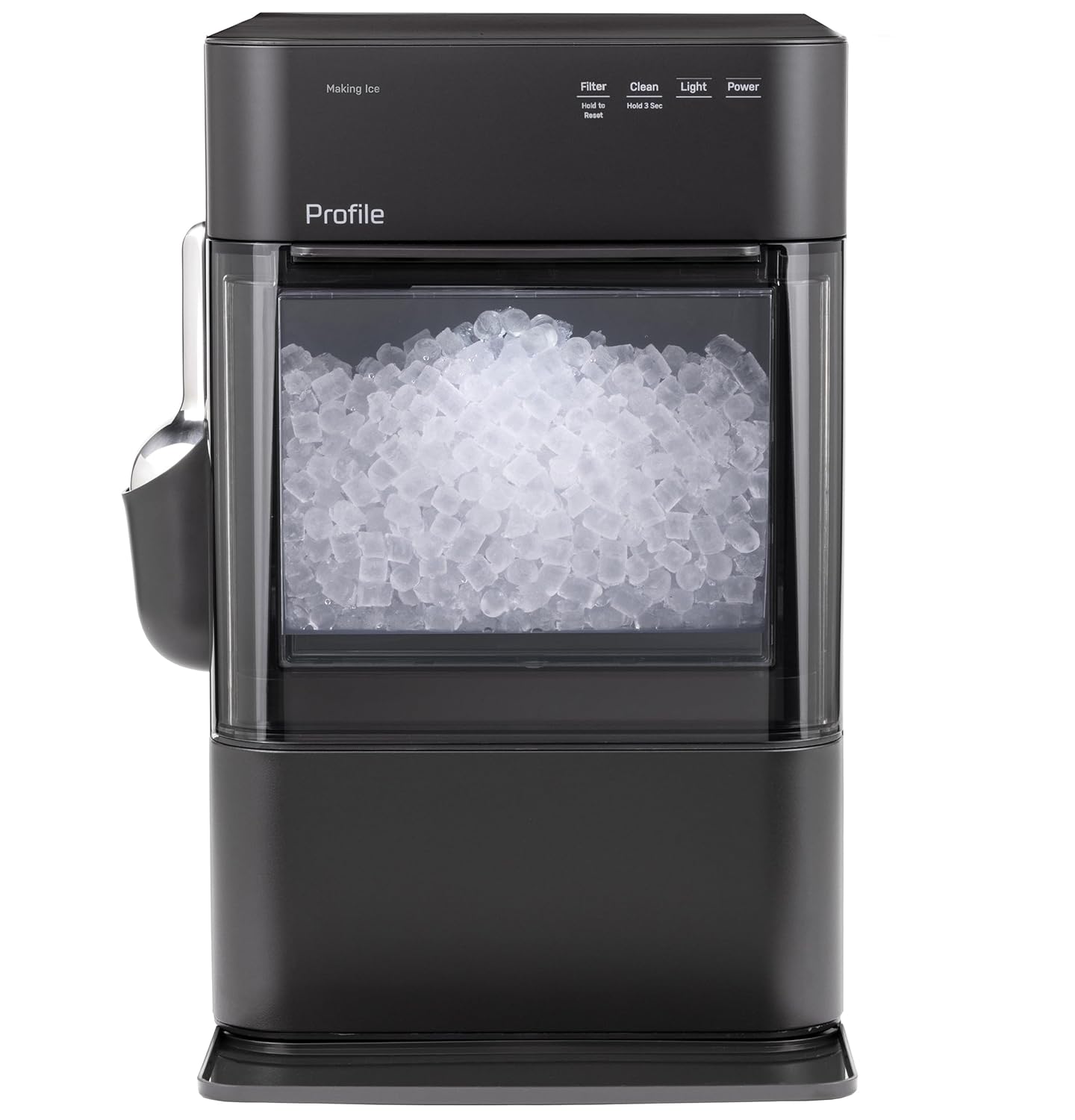 GE Profile Opal 2.0 Ultra Nugget Ice Maker with Scale Inhibiting Filter, Scoop Included, 38 lbs in 24 Hours, Pellet Ice Machine with WiFi & Smart Connected, Stainless Steel woonhhop